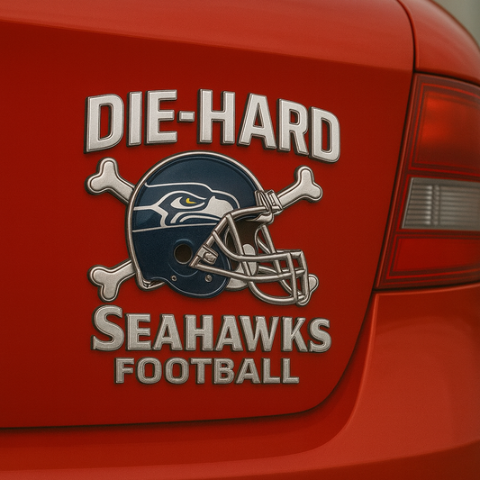 SEA x NFL Premium 3D Car Name Badge DATND DVT