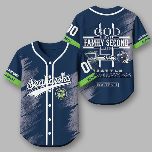 SEA x NFL Premium NFL Baseball Jersey DATND TANTD
