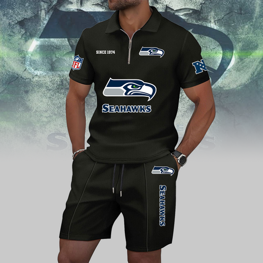SEA x NFL Zip Polo Set DATND TANTD