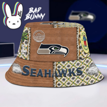 Seattle Seahawks Premium NFL Bad Bunny Bucket Hat