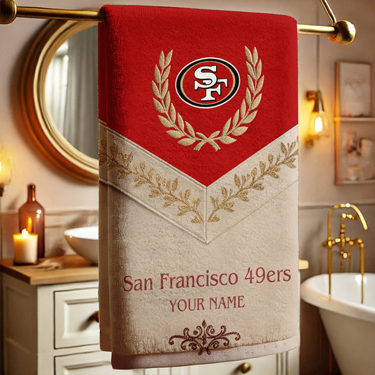 SF Football New Bath Towel Custom Name DATND TANTD