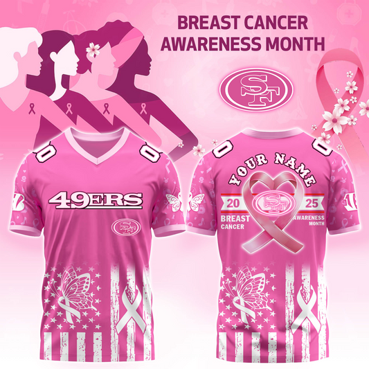 SF x Breast Cancer Awareness Month 2025 V-neck Short Sleeve Jersey DatND DVT