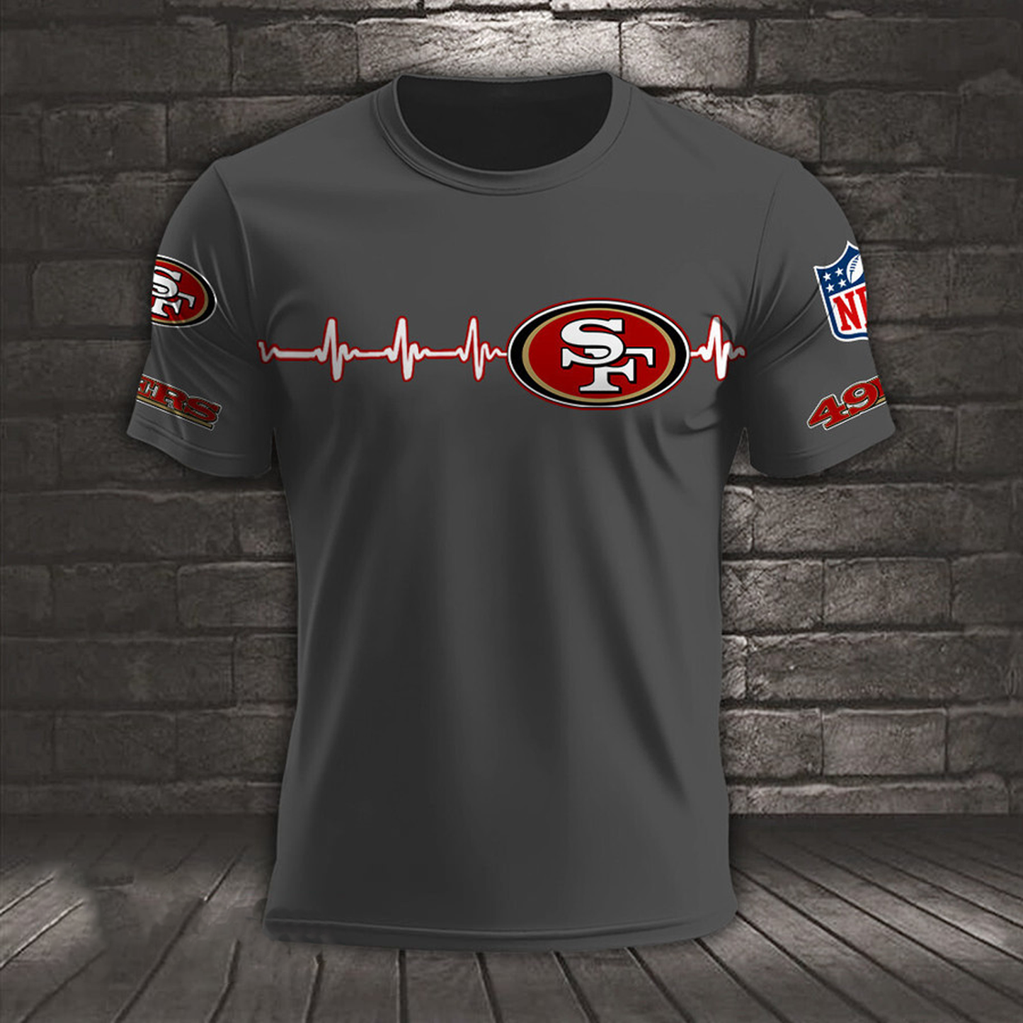 SF x NFL Heart Rate Map Special 3D Shirt DatND ThuongNH