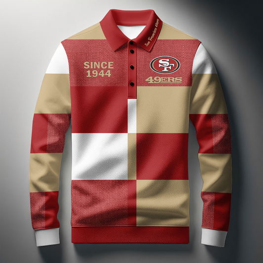 SF x NFL Men Style Polo Long Sleeves Shirt DatND DVT