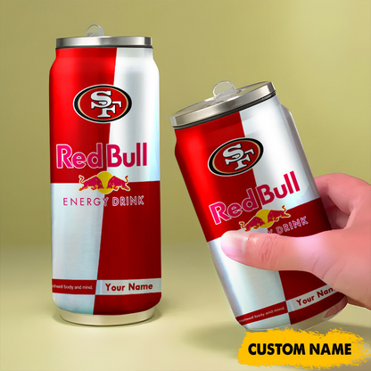 SF x NFL Mix RedB Drink Can Tumbler Custom Any Name DATND TANTD