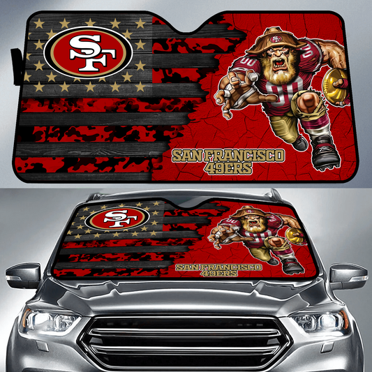 SF x NFL Personalized Auto Sun Shade DATND TANTD