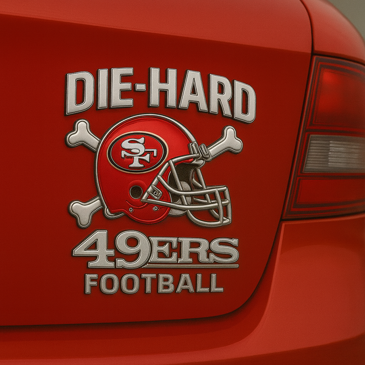 SF x NFL Premium 3D Car Name Badge DATND DVT