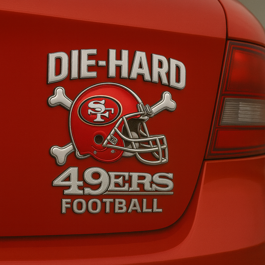 SF x NFL Premium 3D Car Name Badge DATND DVT