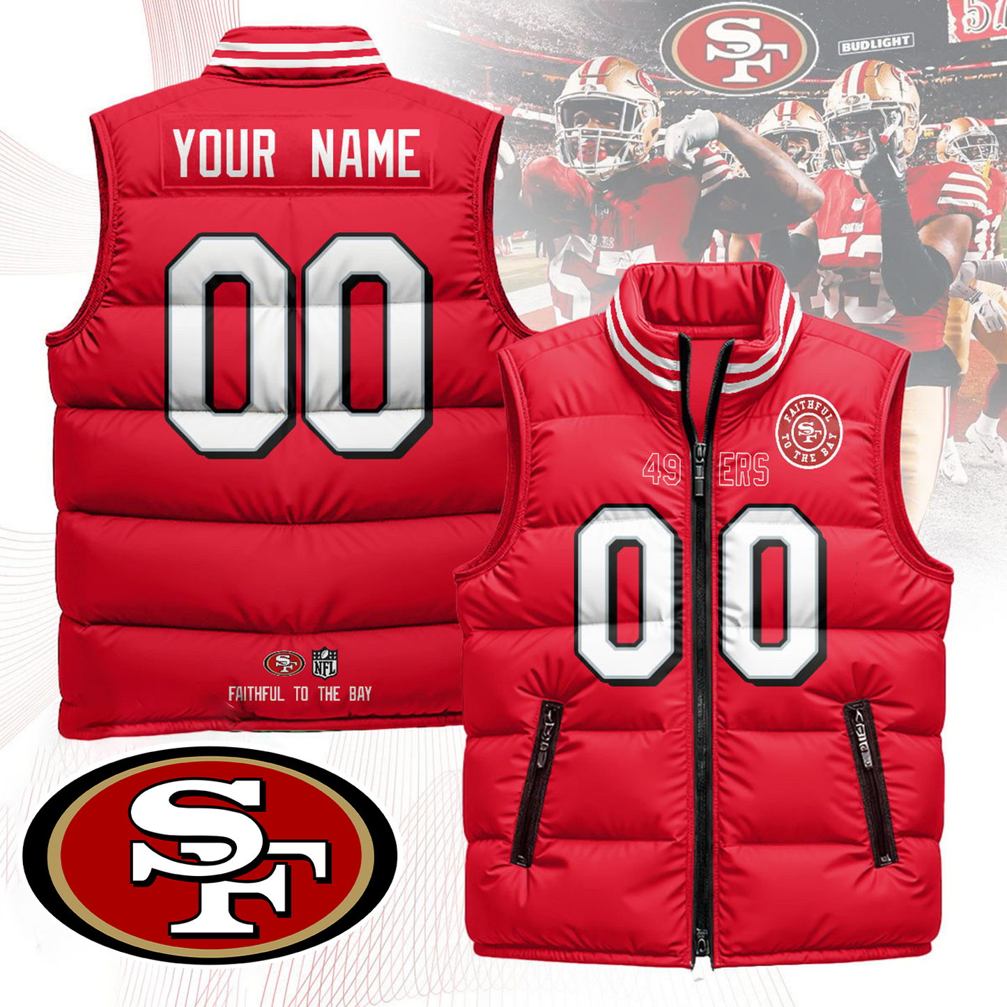 SF x NFL Unisex Puffer Vest DatND ThuongNH