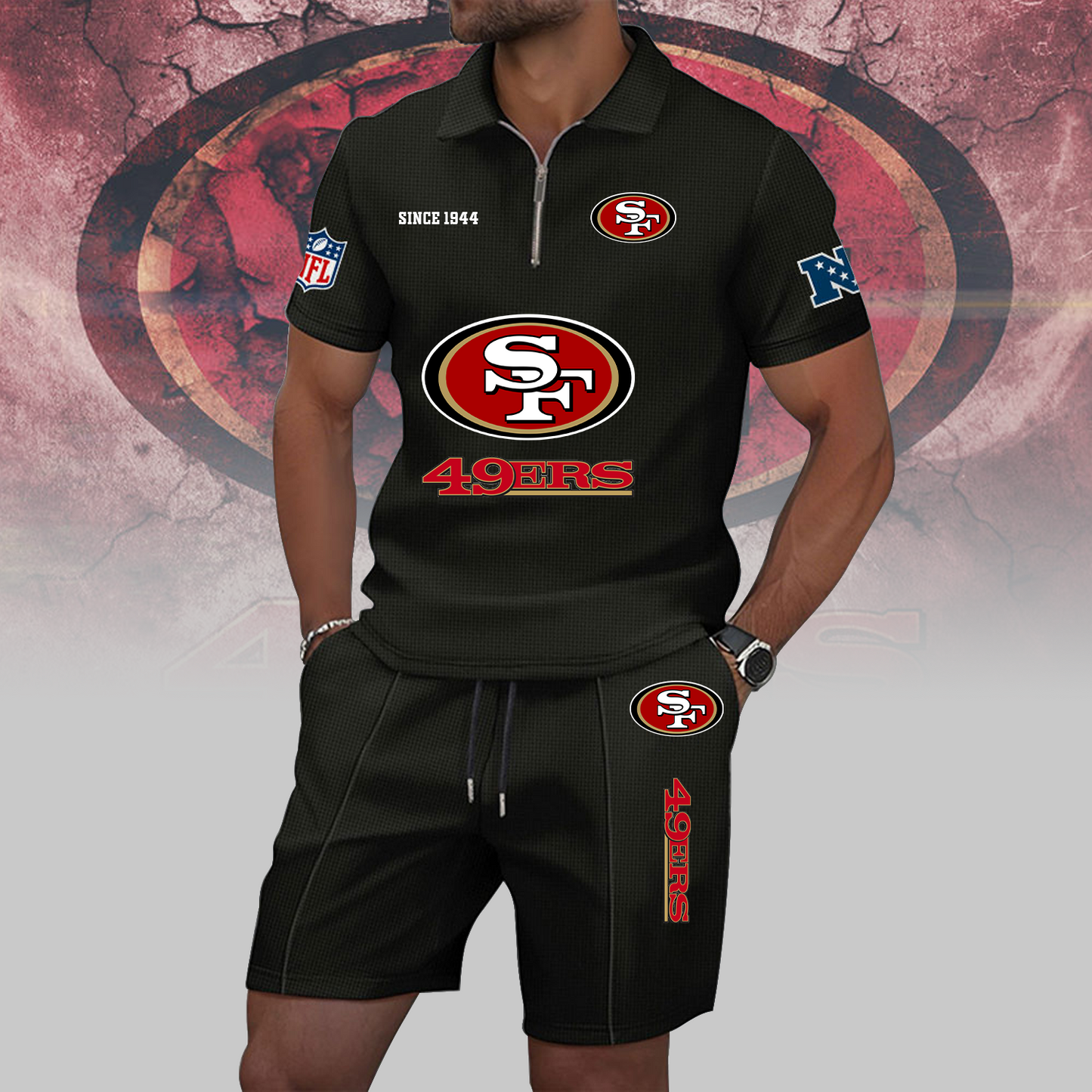 SF x NFL Zip Polo Set DATND TANTD
