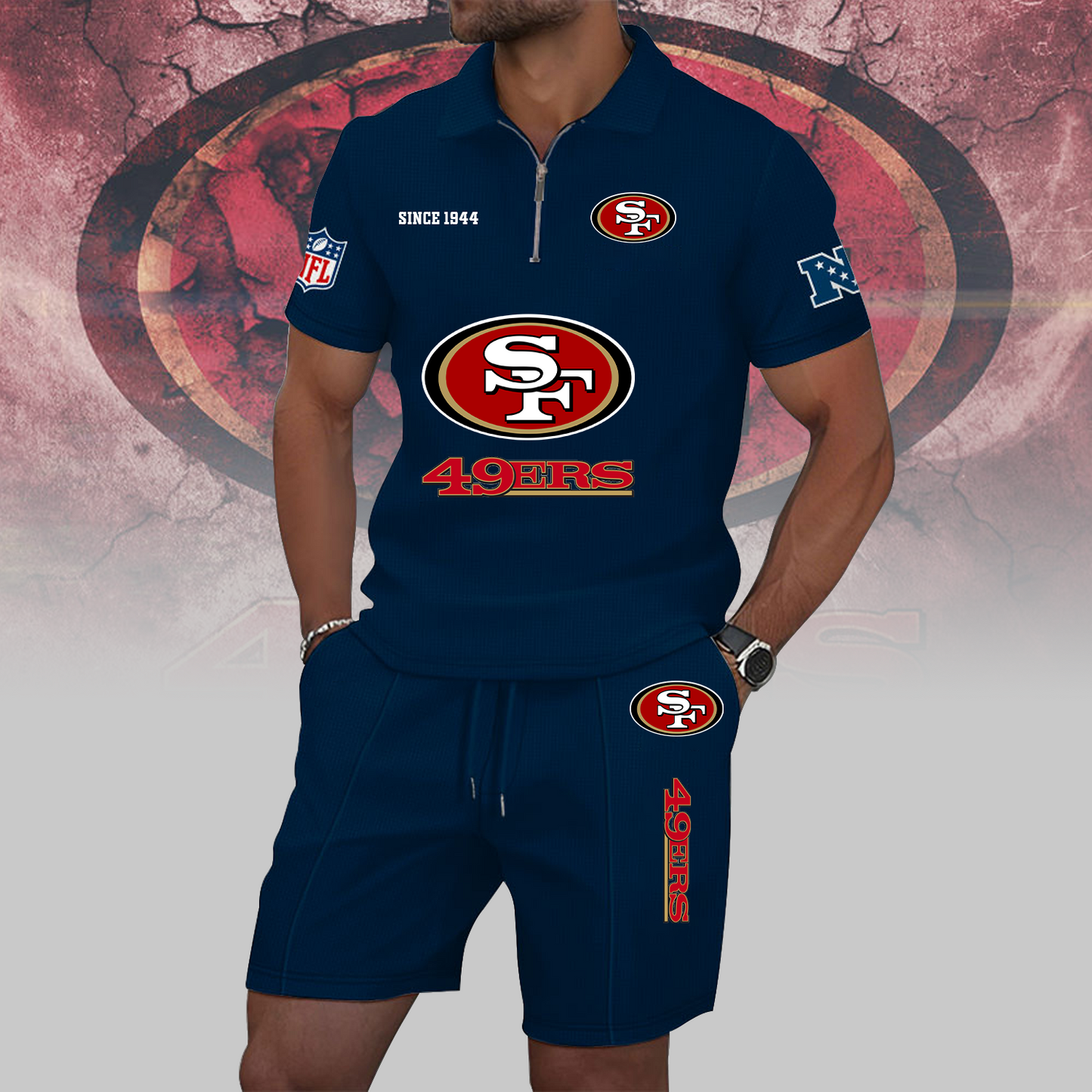 SF x NFL Zip Polo Set DATND TANTD