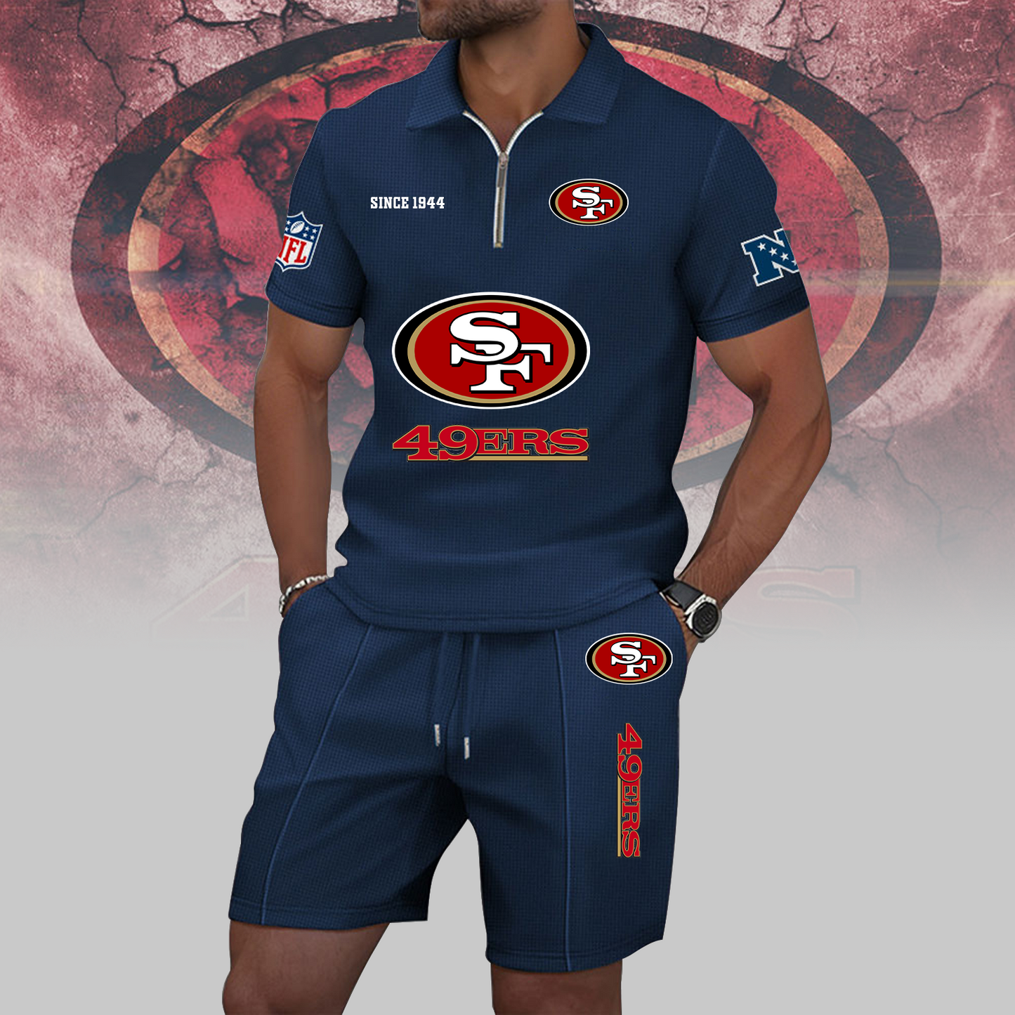 SF x NFL Zip Polo Set DATND TANTD