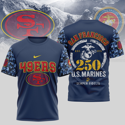 SF4 Premium U.S.M.C 250 Years Semper Fi 3D Shirt DDT TTV