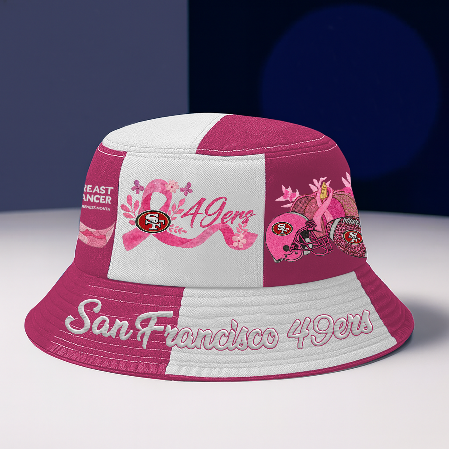 SF49 Breast Canncer Premium Bucket Hat DDT CTND