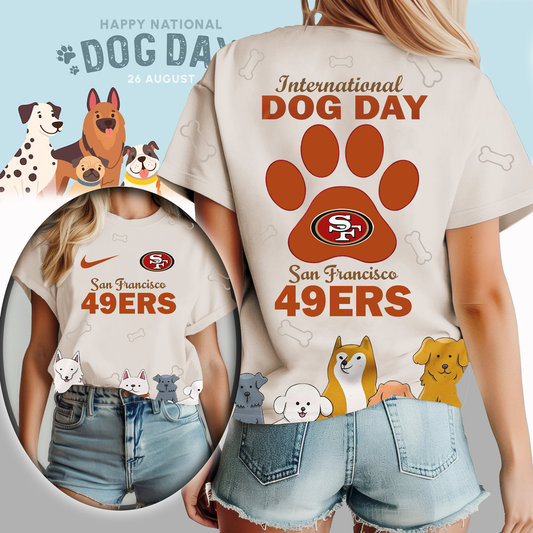 SF49 Premium NFL International Dog Day 3D Shirt DDT CTND