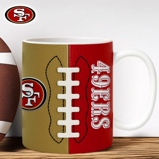 SF49 Premium NFL Split Color Ceramic Mug DDT HLPhuong