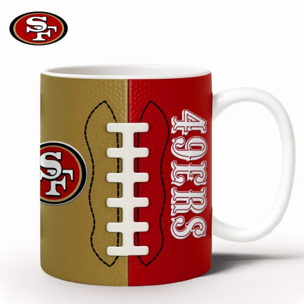 SF49 Premium NFL Split Color Ceramic Mug DDT HLPhuong
