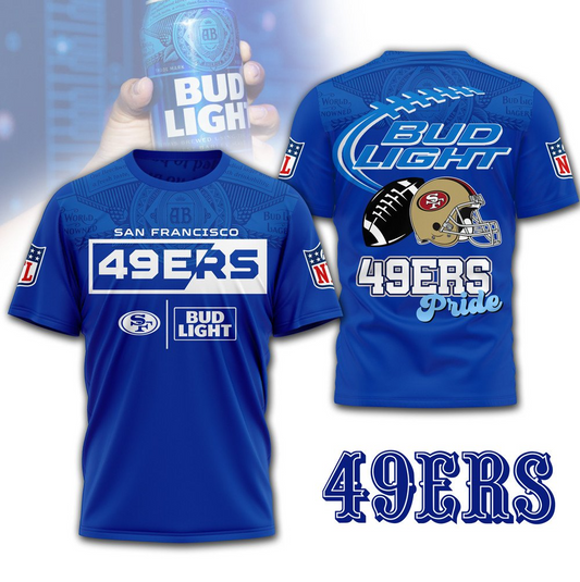 SF49 Premium NFL x Bud Light 3D T-shirt DDT CTND