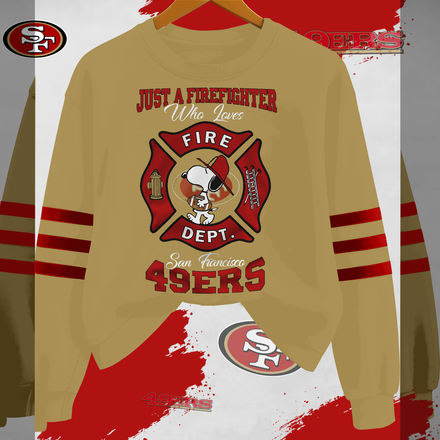 SF49 x NFL Just A Firefighter Who Love Sweatshirt DDT HLPHUONG
