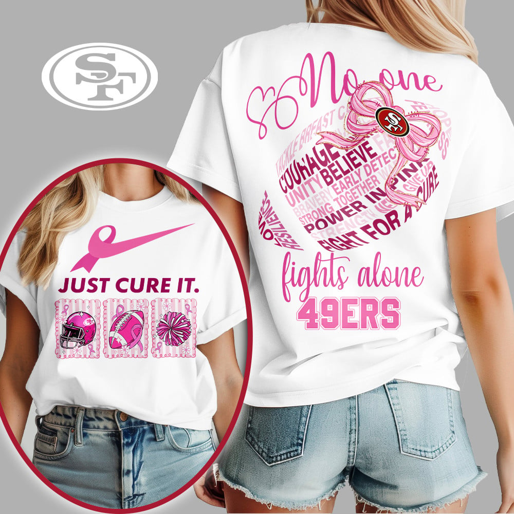 SF49 x Premium NFL Breast Cancer Awareness T-Shirt DDT HLP