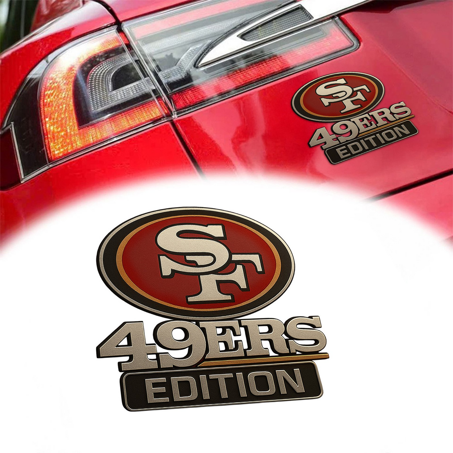 SF49ers Premium 3D Car Name Badge DDT TTV