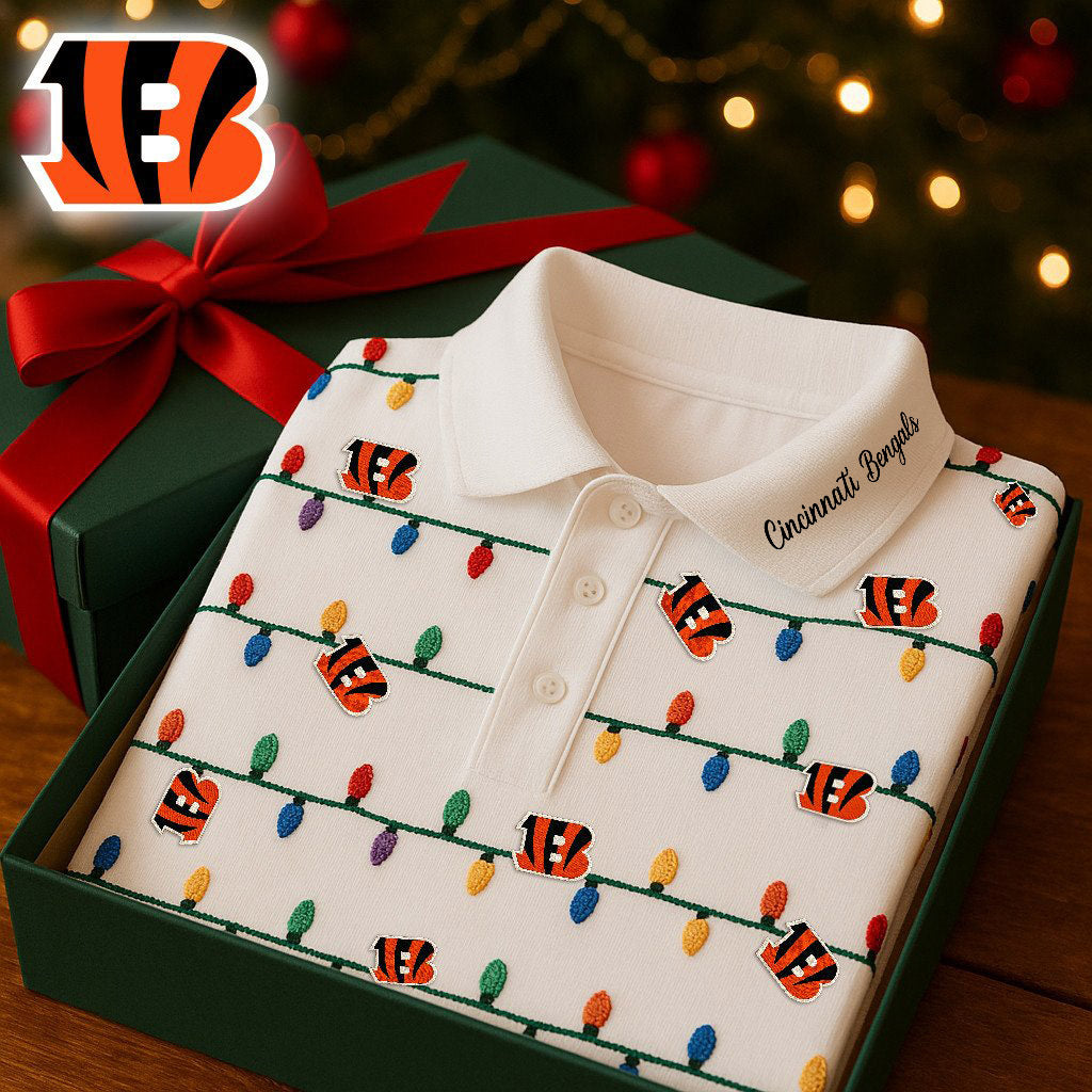 SIGNATURE NFL X CIN Christmas Polo Shirt 2025 NDT NHM