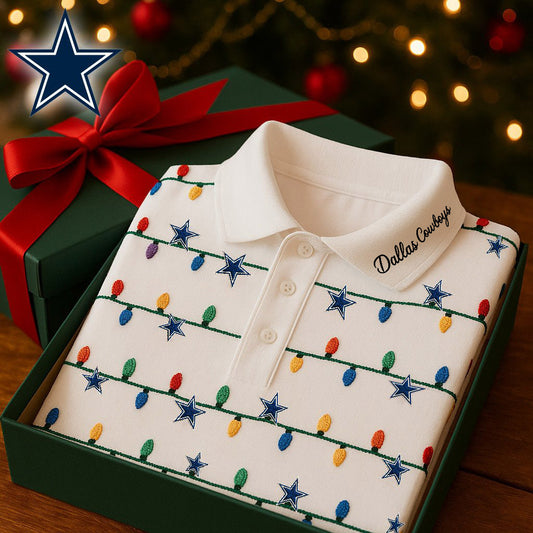 SIGNATURE NFL X DAL Christmas Polo Shirt 2025 NDT NHM