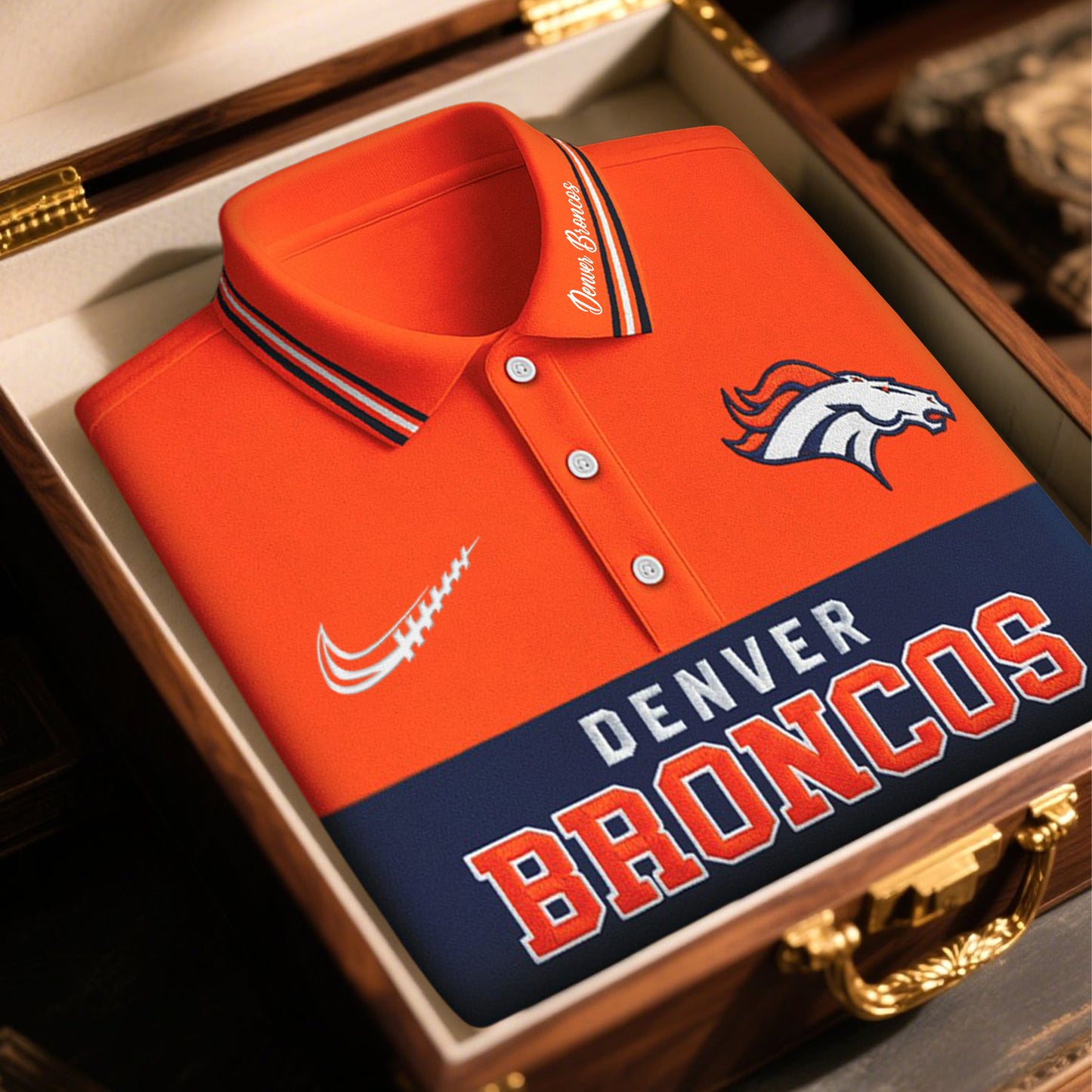 SIGNATURE NFL X DEN BUSINEES CLASSIC LONG POLO SHIRT NDT NHM