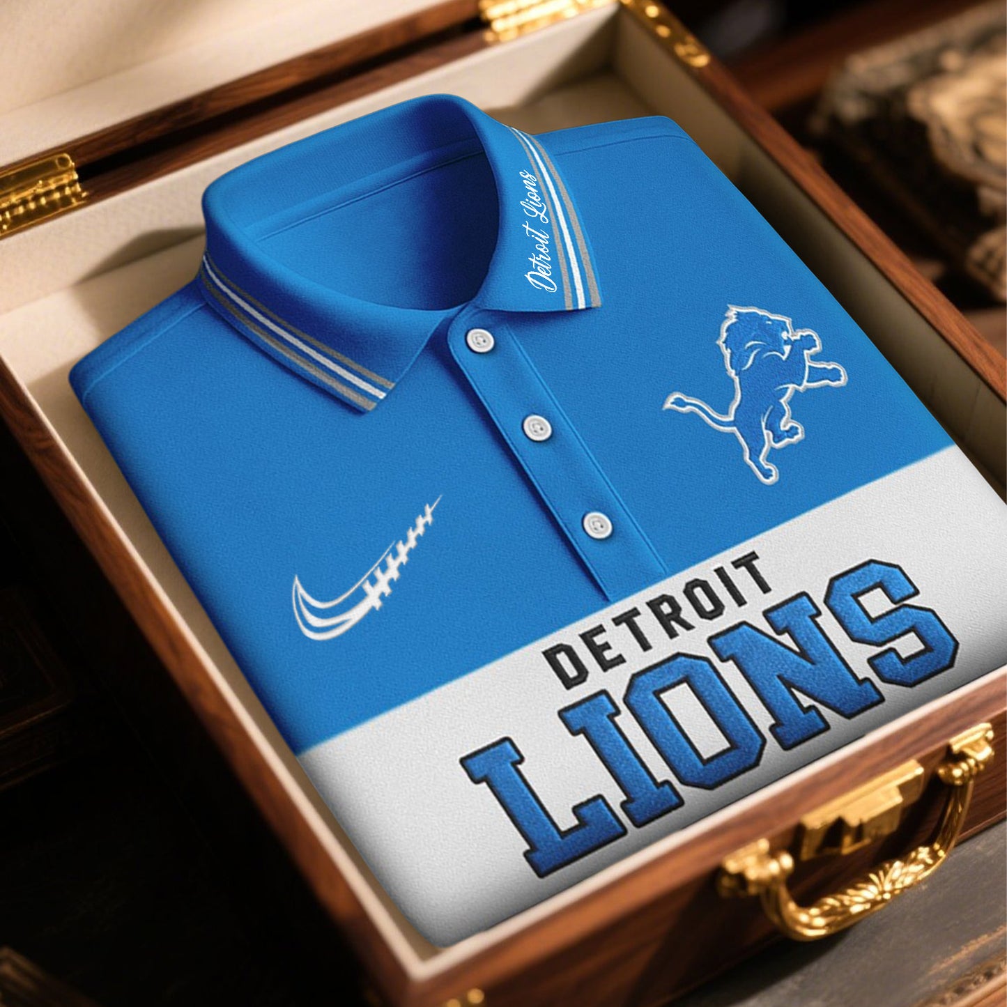 SIGNATURE NFL X DET BUSINEES CLASSIC LONG POLO SHIRT NDT NHM