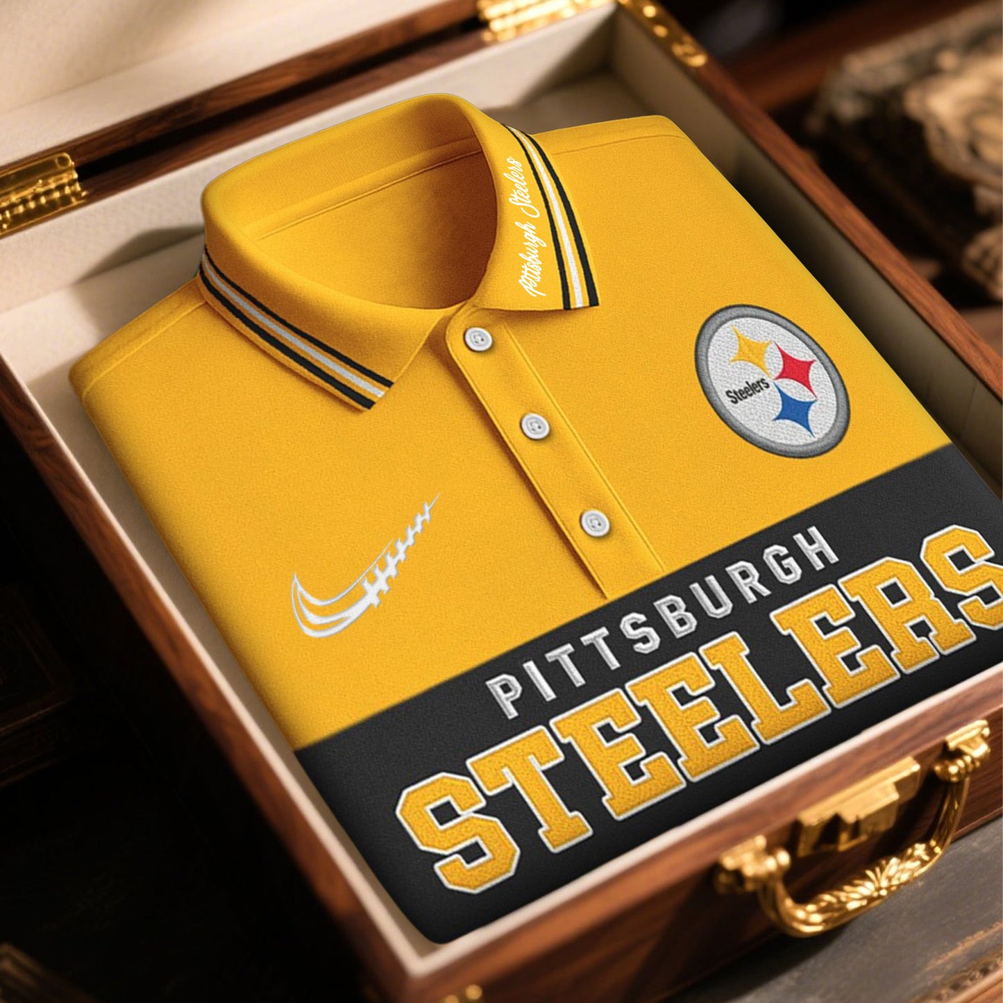 SIGNATURE NFL X PIT BUSINEES CLASSIC LONG POLO SHIRT NDT NHM