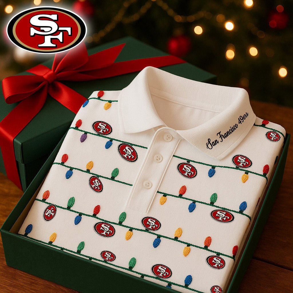 SIGNATURE NFL X SF Christmas Polo Shirt 2025 NDT NHM