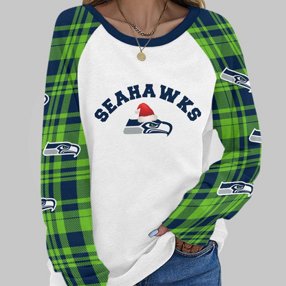 SS Premium NFL Cozy Round Neck Raglan Sleeve Sweatshirt DDT CTND