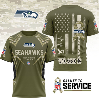 SS Premium NFL Salute to Service Camo 3D Shirt DDT CTND
