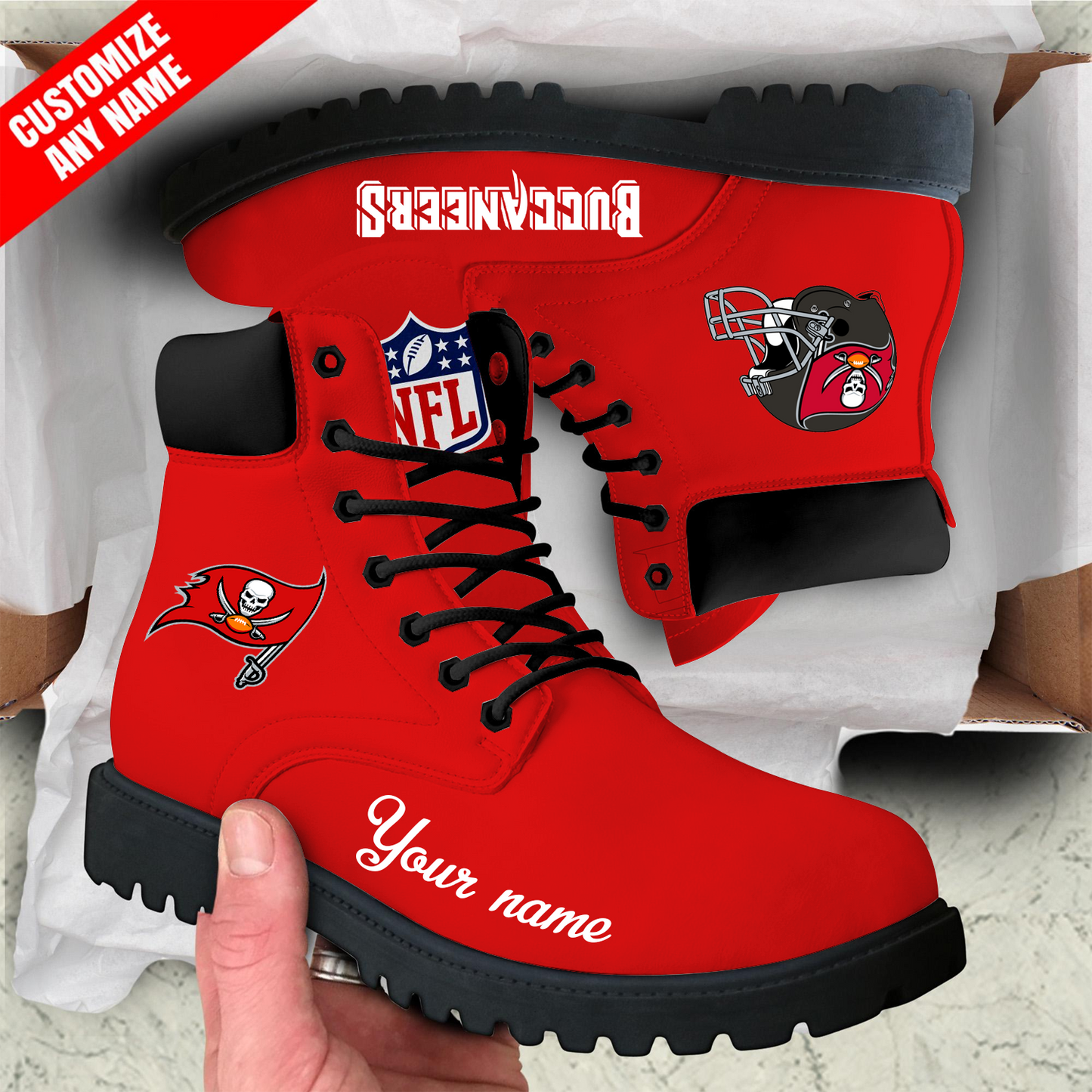 TB x NFL Custom Leather Boots DATND TANTD