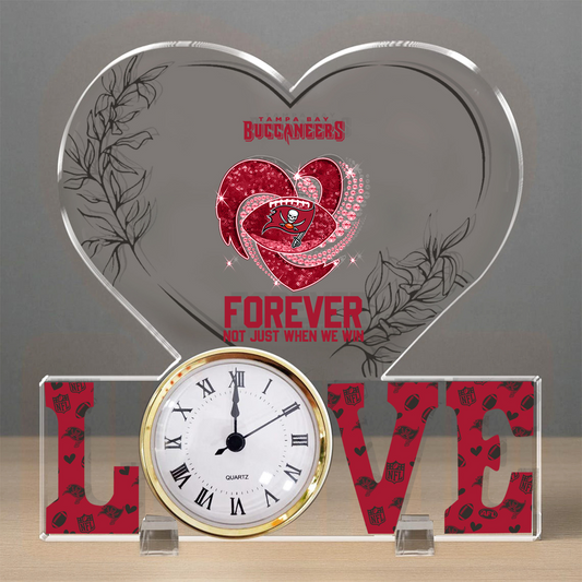 TB x NFL Forever Not Just When We Win Acrylic Clock DATND TANTD