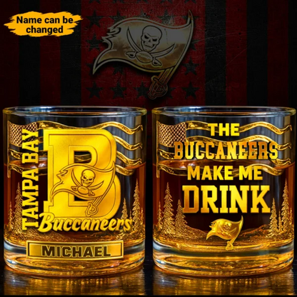 TBB  Premium NFL Golden Whiskey Fan Glass DDT HLPhuong