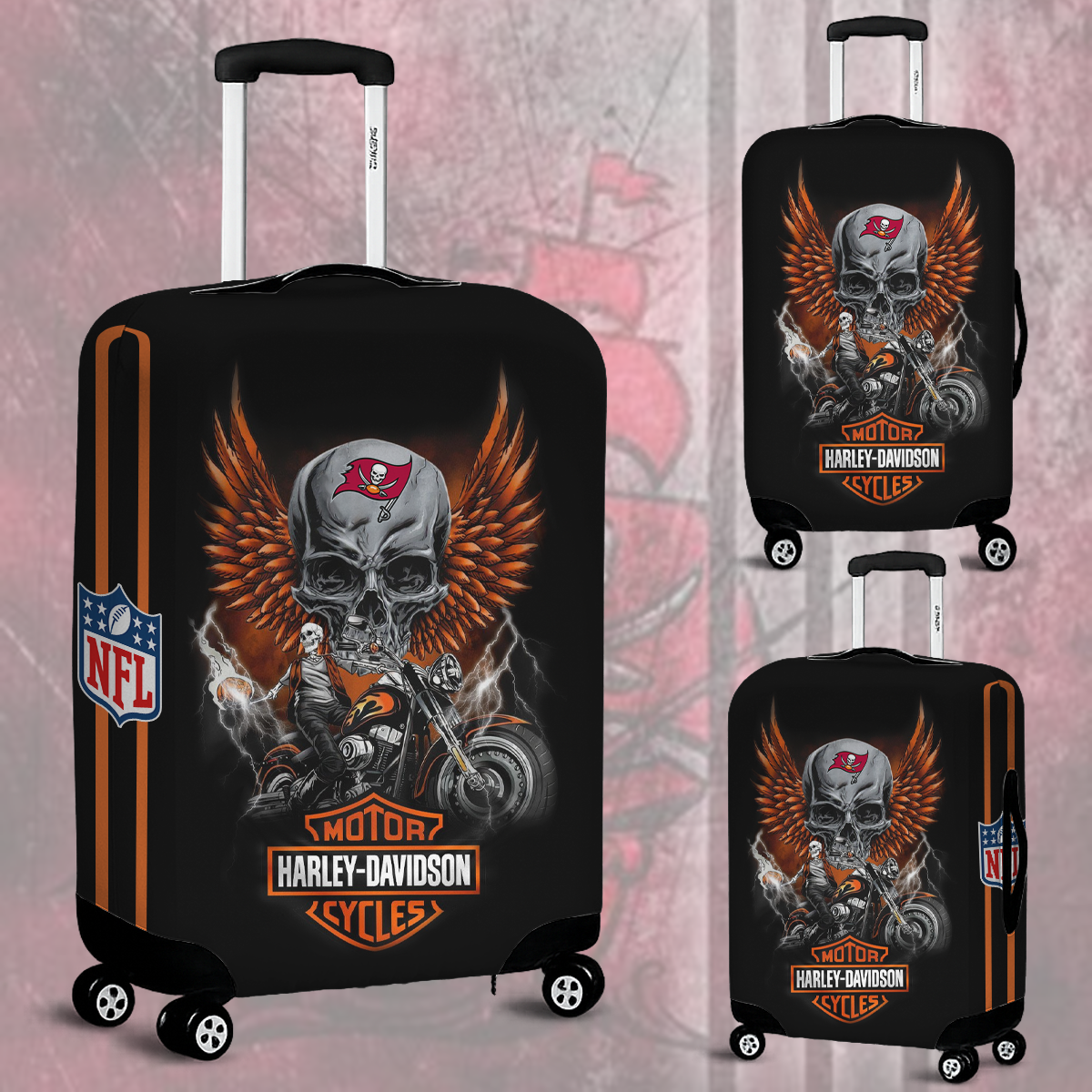 TBB NFL x Motorcycle Luggage Cover Suitcase Protector DDT CTND