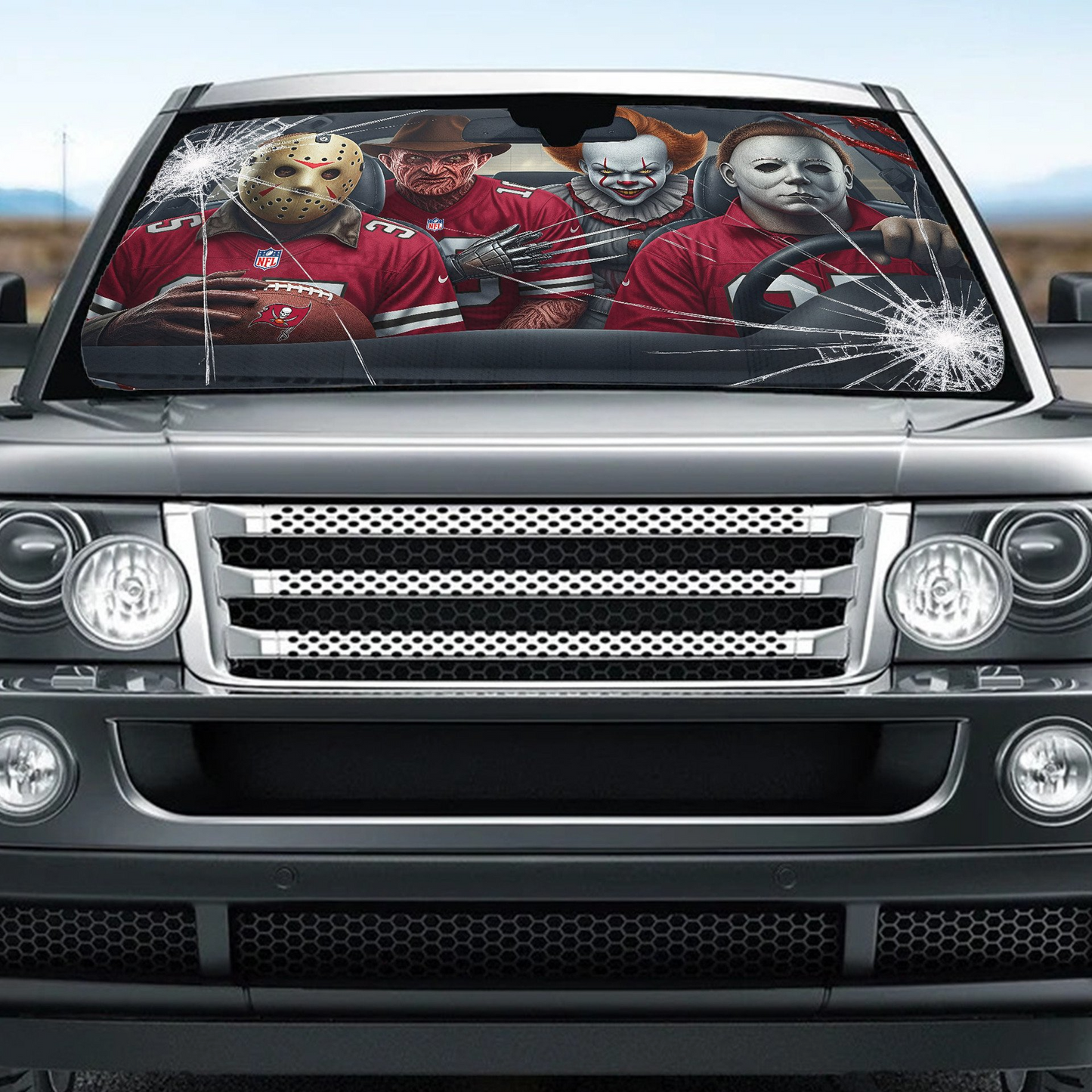 TBB x NFL Horror Car Sunshade For Fan DDT CTND