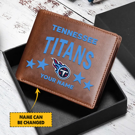 TEN Football Leather Man Black Brown Wallet Personalized Any Name DATND TANTD