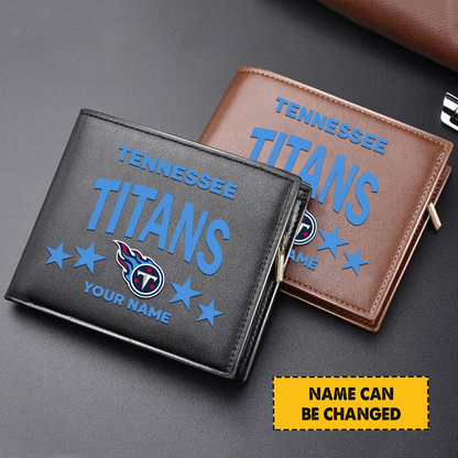 TEN Football Leather Man Black Brown Wallet Personalized Any Name DATND TANTD