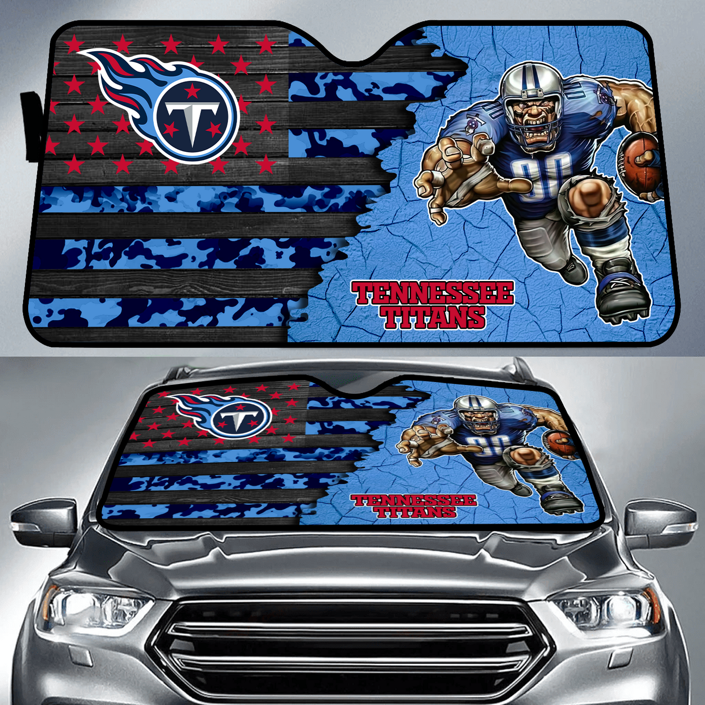 TEN x NFL Personalized Auto Sun Shade DATND TANTD
