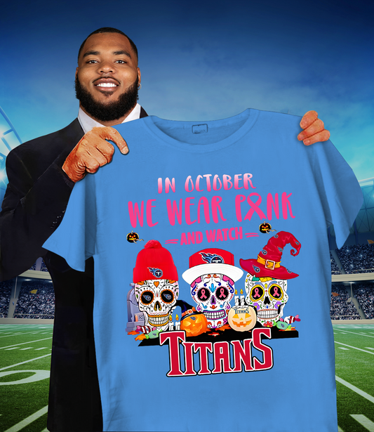 TEN x NFL Sugar skull in October we wear pink and watch DATND TANTD