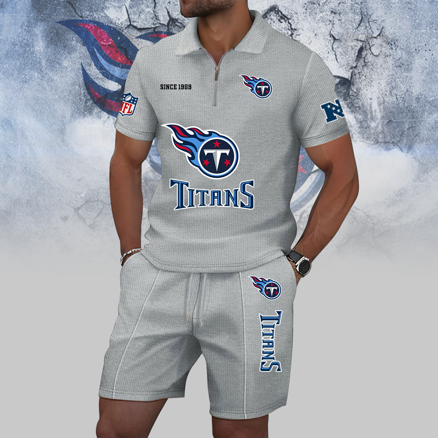 TEN x NFL Zip Polo Set DATND TANTD