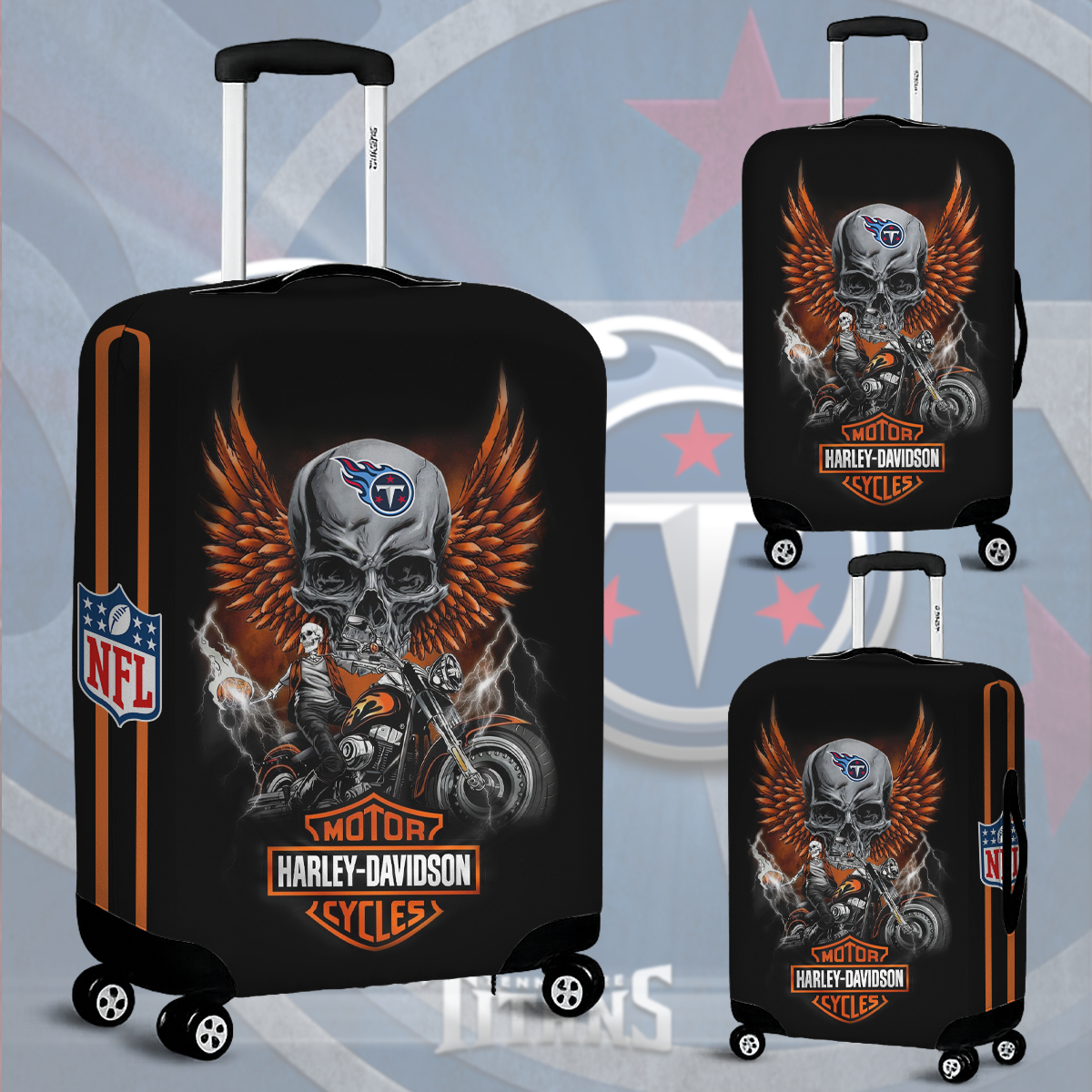TT NFL x Motorcycle Luggage Cover Suitcase Protector DDT CTND