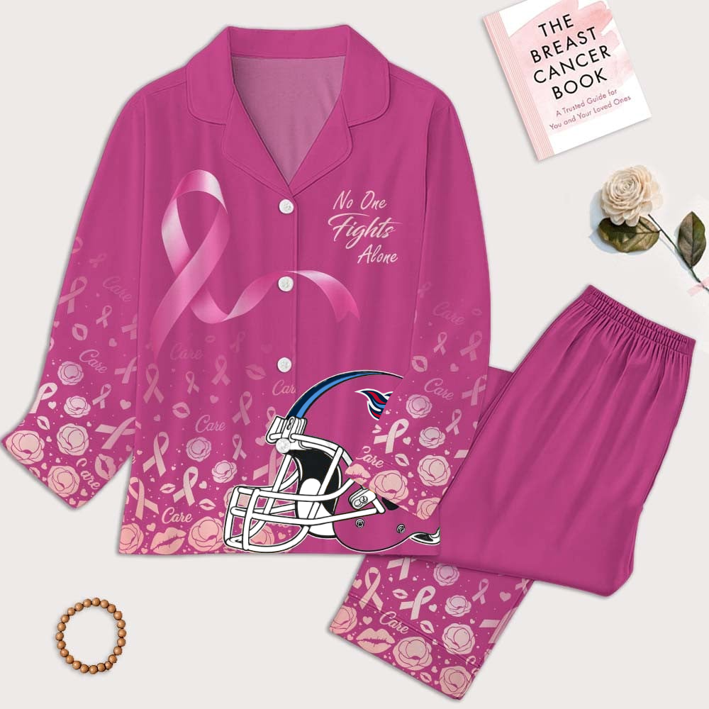TT Premium NFL Breast Cancer October Button Pajamas Set DDT NTL