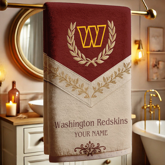 WAS Football New Bath Towel Custom Name DATND TANTD