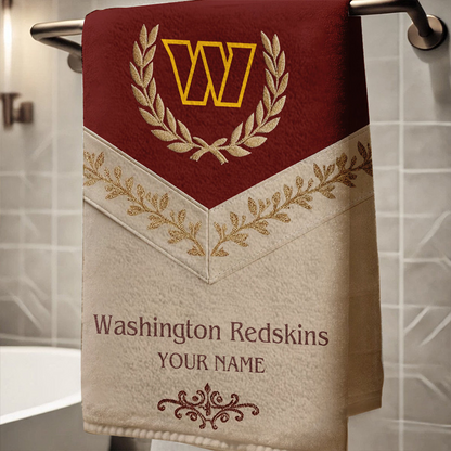 WAS Football New Bath Towel Custom Name DATND TANTD