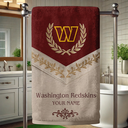 WAS Football New Bath Towel Custom Name DATND TANTD