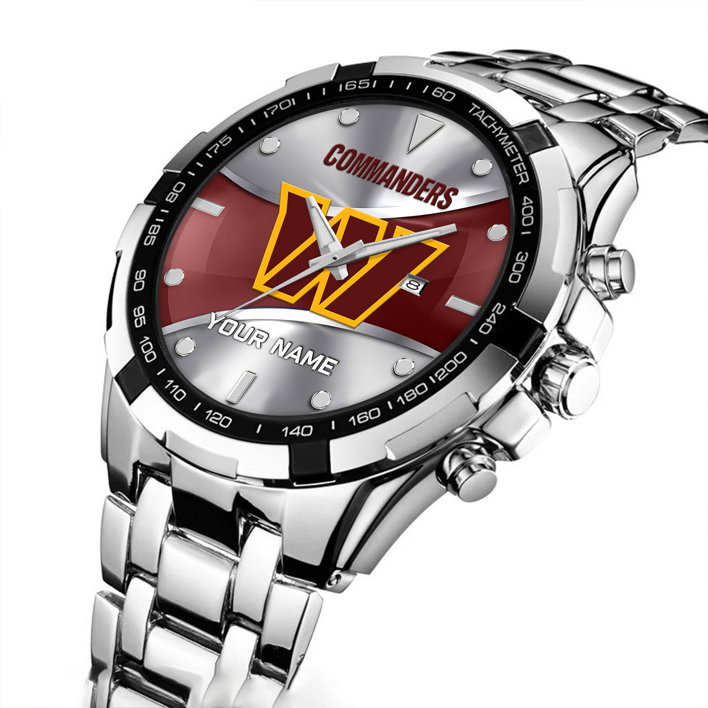 WAS x NFL Alloy Men Quartz Watch - Custom Name DATND TANTD