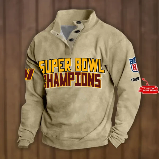 WAS x NFL Double Breasted Stand Collar Hoodies DATND TANTD